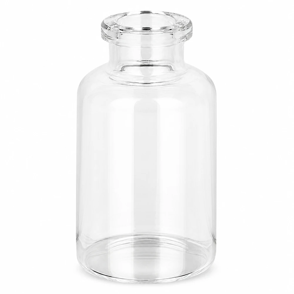 Injekční láhev z čirého skla 20ml Pharmazeutische Klarglasflasche 20ml für Injektionspräparate mit typischer Vialdosierform