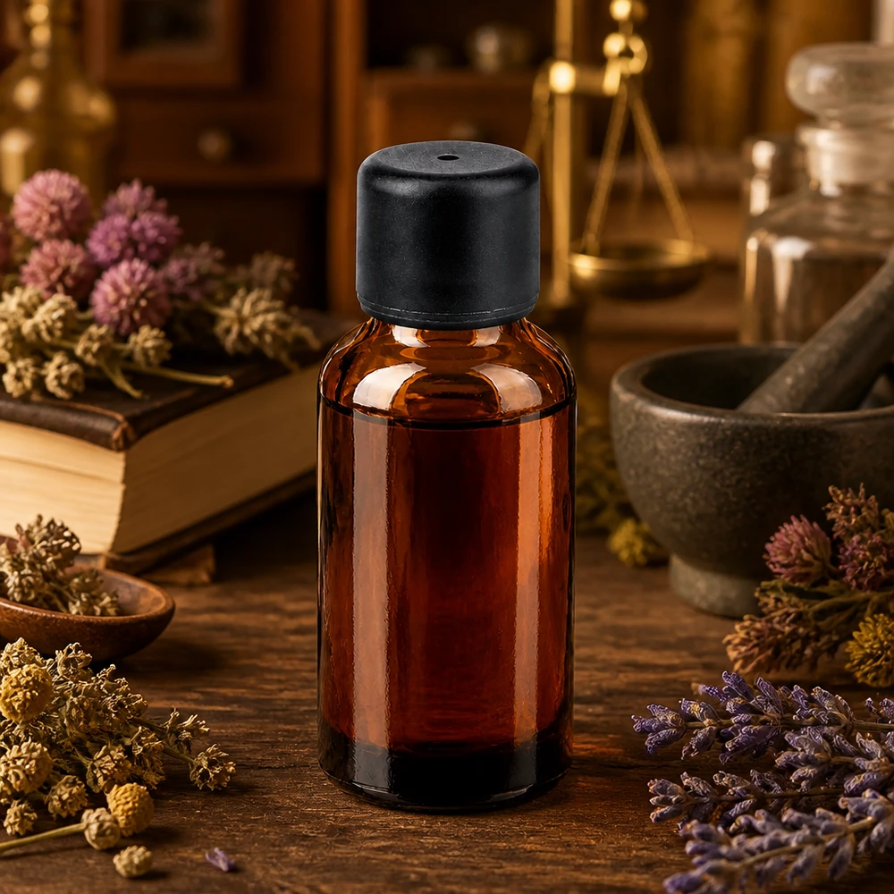 Wiederverwendbare 30ml Glasflasche braun mit schwarzem Verschluss für nachhaltige Kosmetik