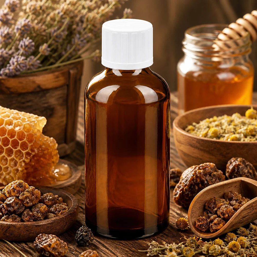 50ml UT18 Gewindeflasche aus getöntem Glas ideal für DIY-Kosmetik und Naturheilkunde