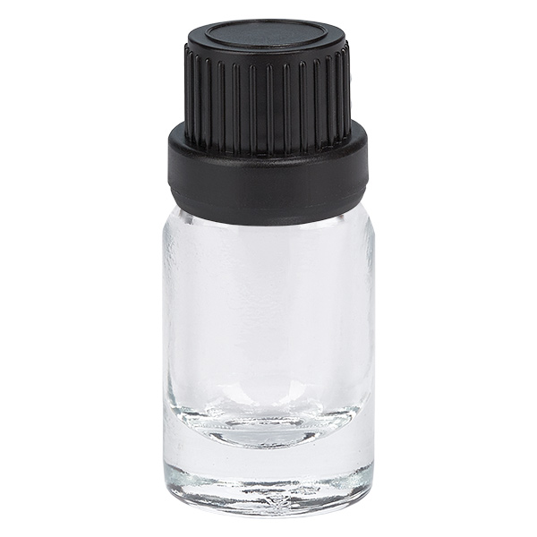 5ml lahvička 11mm šroubovací uzávěr černý tamper-evidentní uzávěr ClearLine UT18/5 5ml lahvička 11mm šroubovací uzávěr černý tamper-evidentní uzávěr ClearLine UT18/5