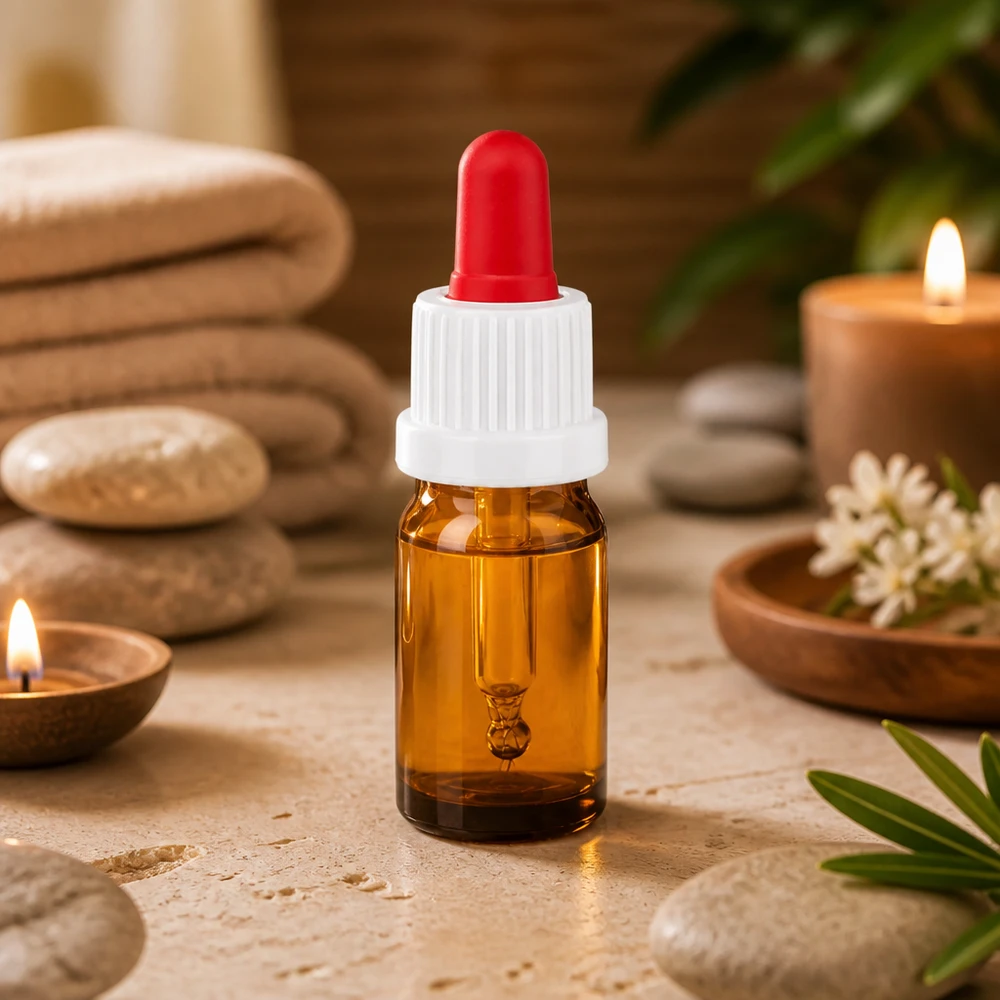 5ml pipetovací láhev bílá/červený uzávěr s ochranou proti manipulaci BrownLine UT18/5 Pharmazeutische 5ml Glasflasche mit roter Silikonpipette für professionelle Anwendung