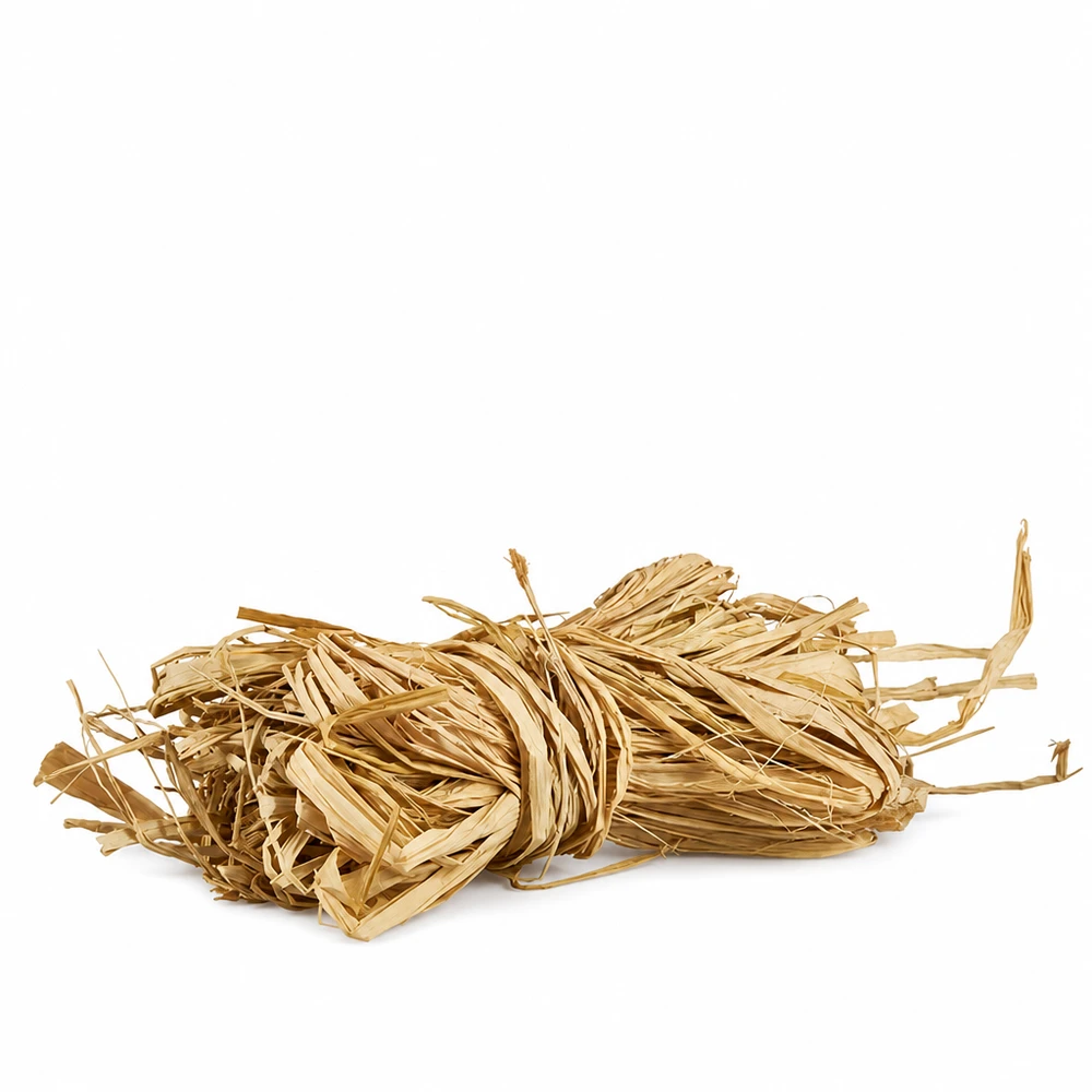 Naturbast zum Dekorieren 30g natürliche Bastfasern in goldbeige für Deko und Bastelprojekte