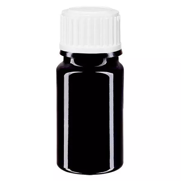 Lékárenská lahvička fialová 5ml kapátko bílé 0,8mm standardní Lékárenská lahvička fialová 5ml kapátko bílé 0,8mm standardní