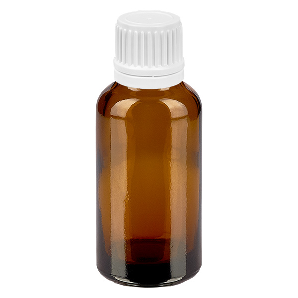 30ml l&#225;hev 11mm &#353;roubovac&#237; uz&#225;v&#283;r b&#237;l&#253; tamper evidentn&#237; uz&#225;v&#283;r BrownLine UT18/30