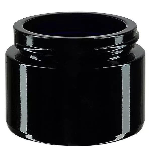 Kosmetická dóza z fialového skla 50 ml, bez víčka Kosmetická dóza z fialového skla 50 ml, bez víčka