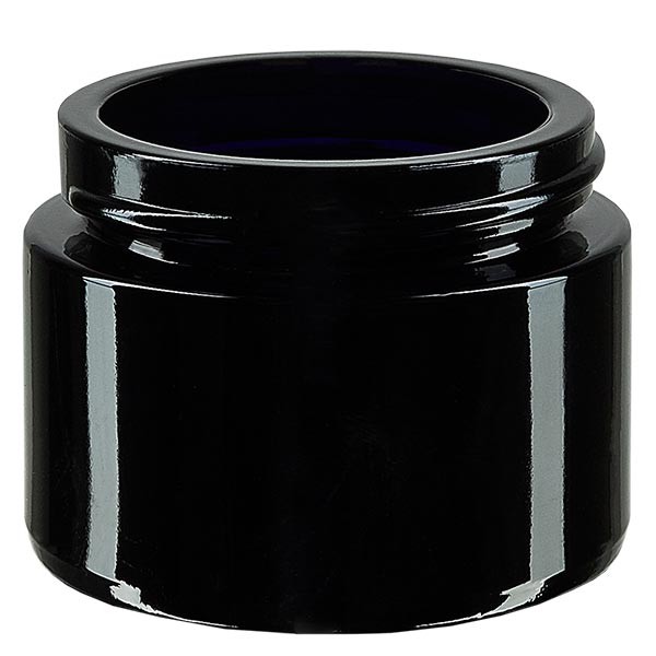 Kosmetická dóza z fialového skla 50 ml, bez víčka Kosmetická dóza z fialového skla 50 ml, bez víčka