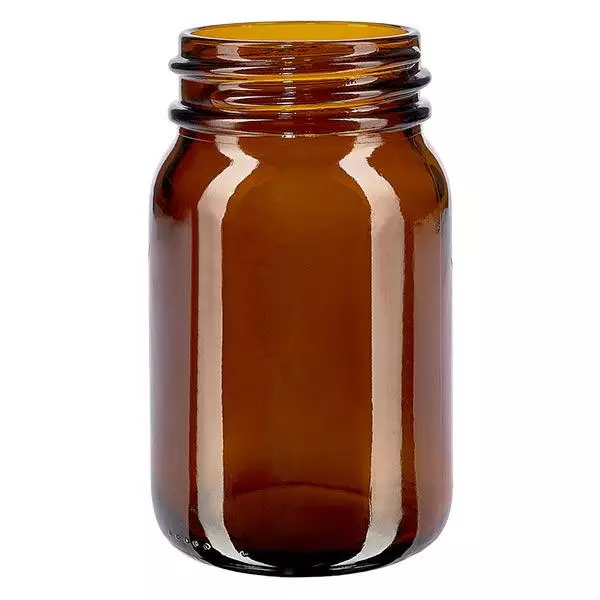 200ml láhev se širokým hrdlem z jantarového skla