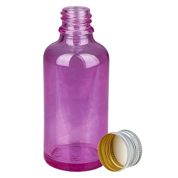 50ml lahvi&#269;ka 11mm &#353;roubovac&#237; uz&#225;v&#283;r hlin&#237;kovo-st&#345;&#237;brn&#253; standard PurpleLine.UT18/50