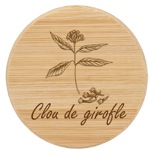 Couvercle en bois &quot;clou de girofle&quot; pour WECK RR60