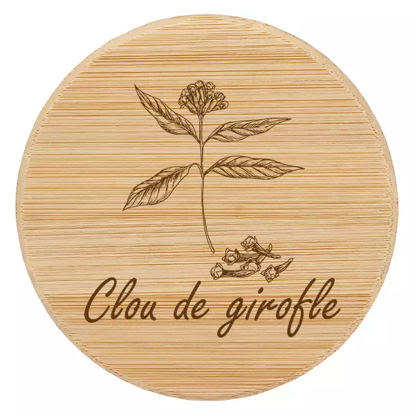 Couvercle en bois "clou de girofle" pour WECK RR60