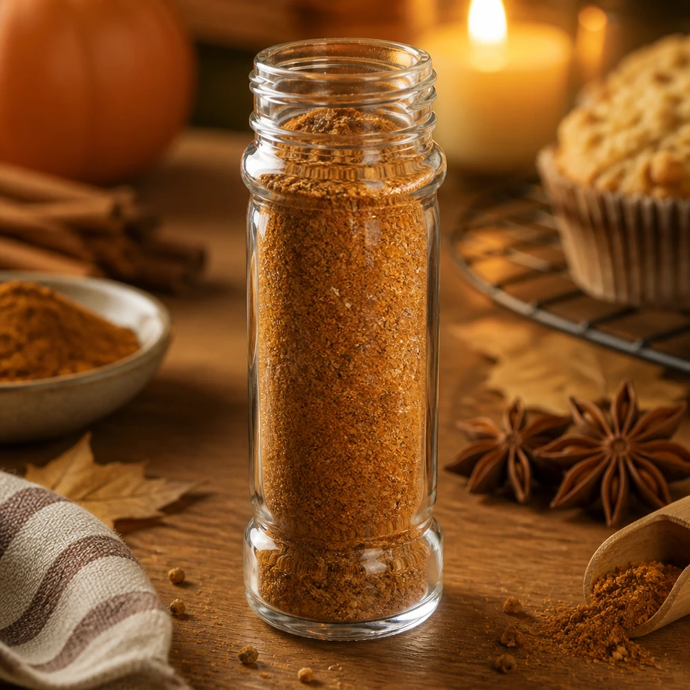 Gewürzaufbewahrungsglas Mary 100ml Klarglas mit breitem 41mm Schraubverschluss Herbstdeko