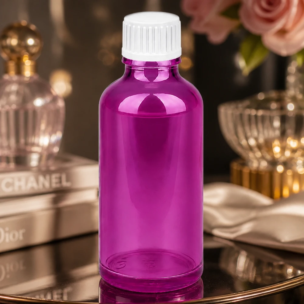 Professionelle 50ml Dosierungsflasche violett für Apotheke und medizinische Anwendung
