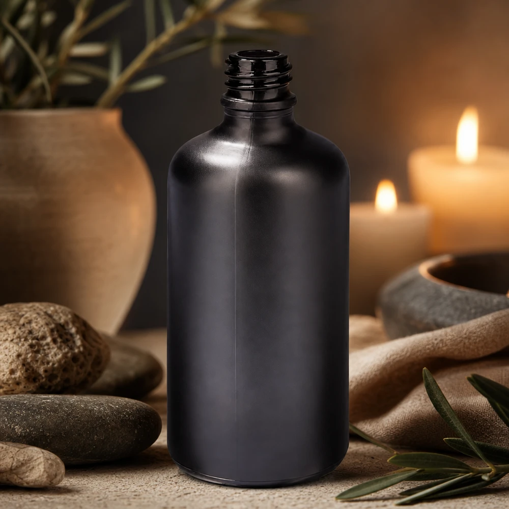 Stilvolle 100ml Apothekerflasche BlackLine UT18/100 UNiTWIST für hochwertige Essenzen und Tinkturen