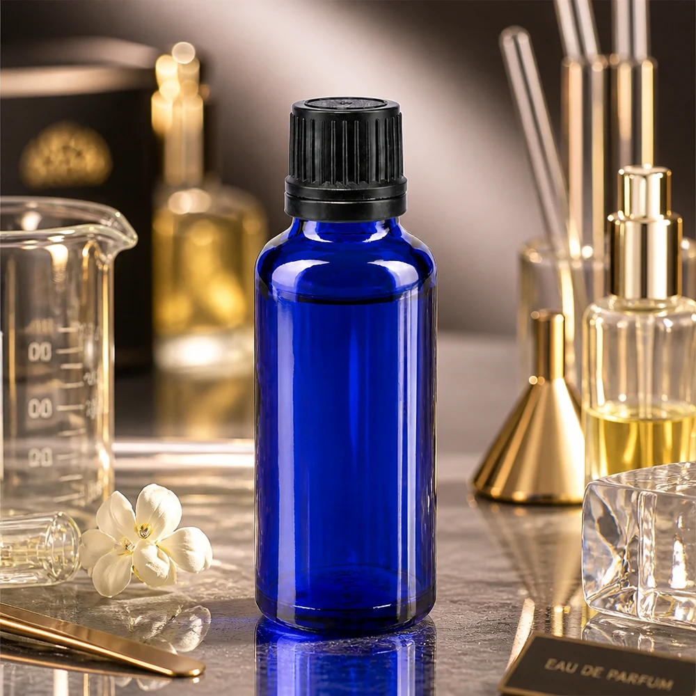 Hochwertige 30ml Dropper-Flasche aus kobaltblauem Apothekenglas mit 1mm Präzisionsauslass