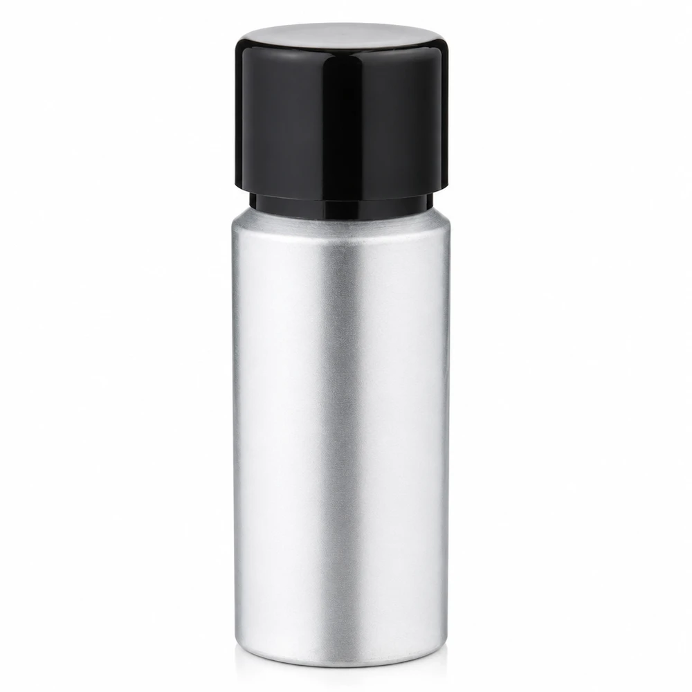 20ml mořená hliníková lahvička se šroubovacím uzávěrem Robuste Aluminium-Flasche 20ml mit gebürsteter Metalloberfläche für den täglichen Gebrauch