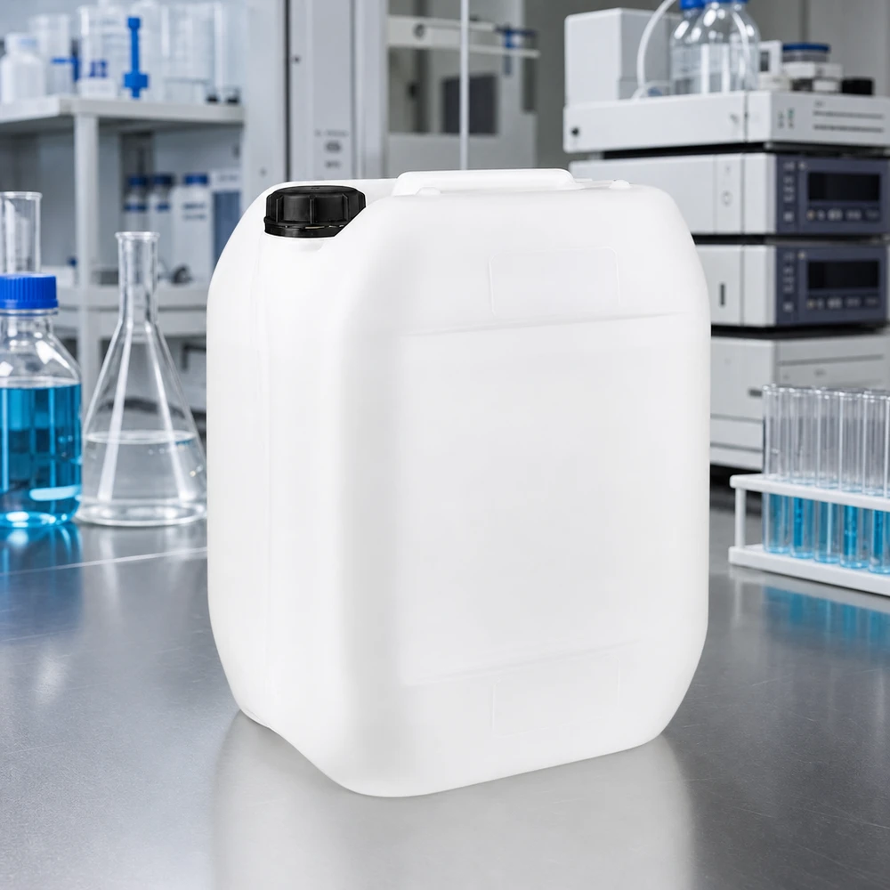 Robuster transluzenter Kanister 10 Liter mit integriertem Griffsystem für einfachen Transport