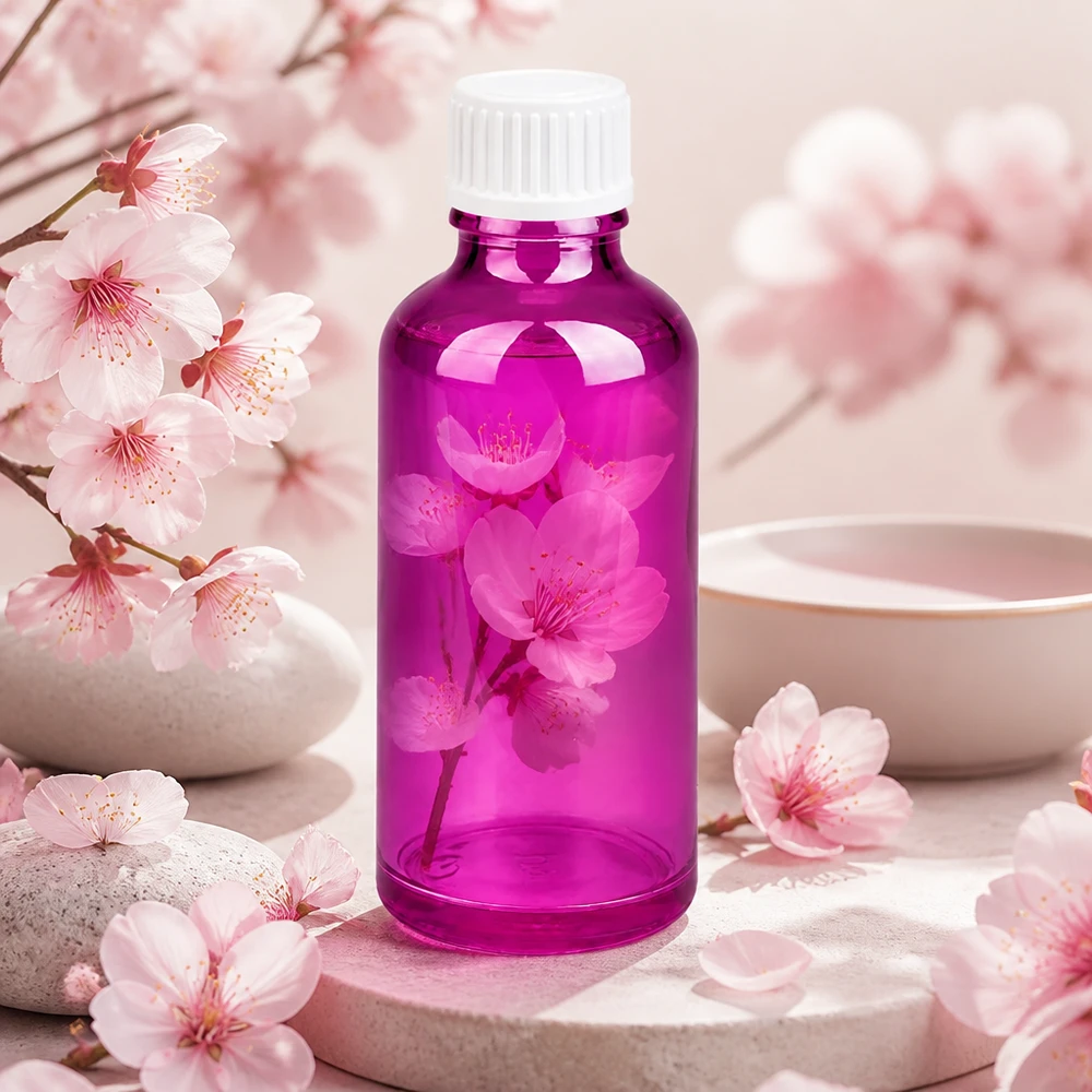 Robuste 50ml Violettglas-Flasche mit Schutzfunktion gegen Lichteinwirkung für Naturkosmetik