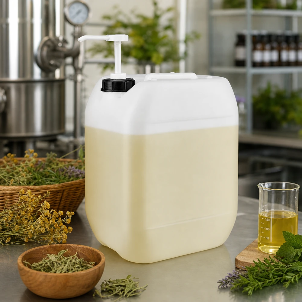 Kanystr 10 litrů s dávkovacím čerpadlem Robuster Kunststoffkanister 10 Liter mit Pumpsystem für effiziente Abfüllung kosmetischer Basis