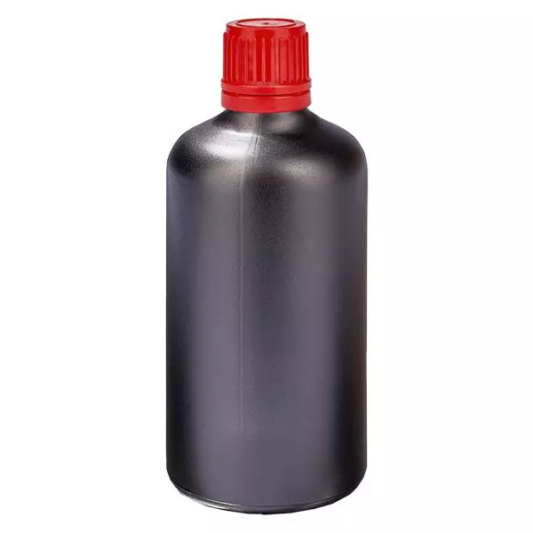 100ml láhev 11mm šroubovací uzávěr červený nedovolená manipulace BlackLine UT18/100 100ml láhev 11mm šroubovací uzávěr červený nedovolená manipulace BlackLine UT18/100