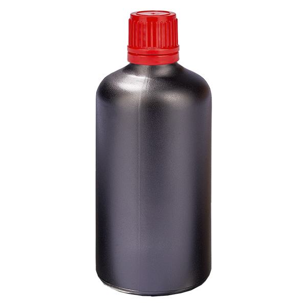 100ml láhev 11mm šroubovací uzávěr červený nedovolená manipulace BlackLine UT18/100 100ml láhev 11mm šroubovací uzávěr červený nedovolená manipulace BlackLine UT18/100