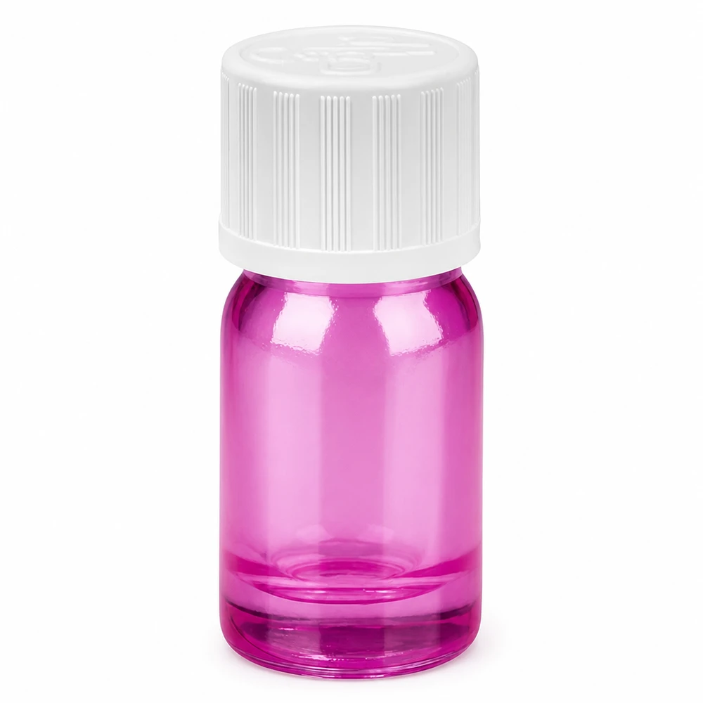 Lila Tropfflasche 5ml Glas mit STD Verschluss für Parfum und ätherische Öle