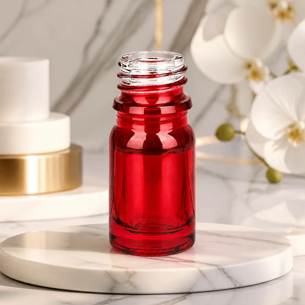 5ml lékárenská lahvička RedLine UT18/5 UNiTWIST Professionelle 5ml Apothekerflasche RedLine in intensivem Rotton mit UT18/5 UNiTWIST Technologie