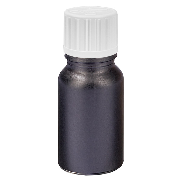 10ml lahvička 11mm se šroubovacím uzávěrem bílá standardní s dětskou pojistkou BlackLine UT18/10 10ml lahvička 11mm se šroubovacím uzávěrem bílá standardní s dětskou pojistkou BlackLine UT18/10