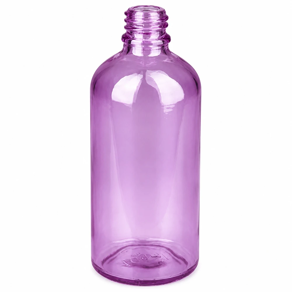 100ml lahvička s nosním rozprašovačem bílá/transparentní standardní PurpleLine UT18/100 Kompakte 100ml violette Nasensprayflasche Standard Ausführung UT18 Gewinde für Sprühpräparate