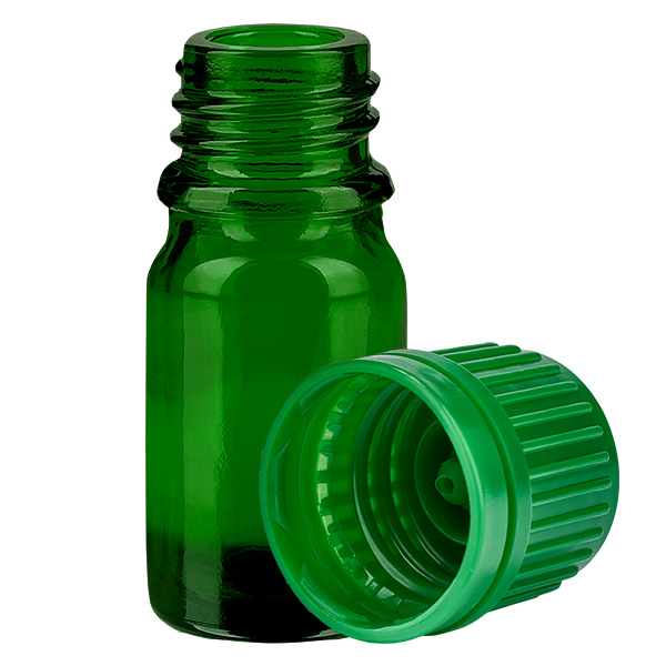 5ml lahvička 11mm šroubovací uzávěr zelený tamper-evidentní uzávěr GreenLine UT18/5 5ml lahvička 11mm šroubovací uzávěr zelený tamper-evidentní uzávěr GreenLine UT18/5
