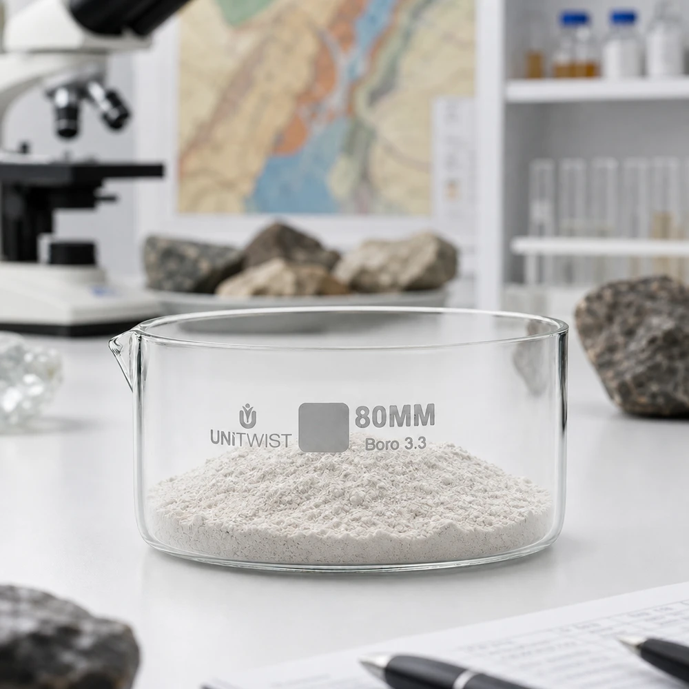Krystalizační miska ø80 mm z borosilikátového skla UNiTWIST Transparente Kristallisierschale ø80mm UNiTWIST Borosilikatglas zur Probenaufbereitung Labor
