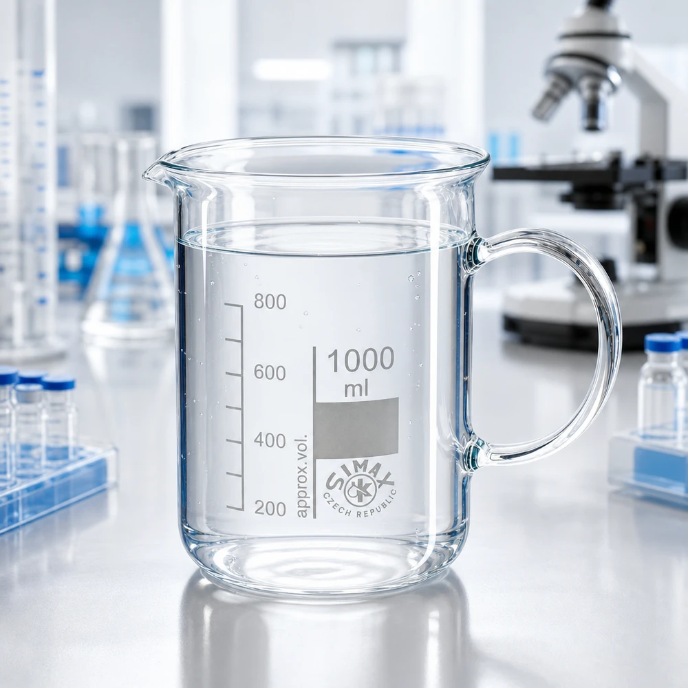 Becherglas mit Henkel 1000ml Fassungsvermögen für chemische und biologische Laboranwendungen