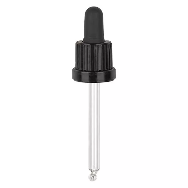 Skleněná kapátka černá/černá 18mm PL78 OVII Skleněná kapátka černá/černá 18mm PL78 OVII