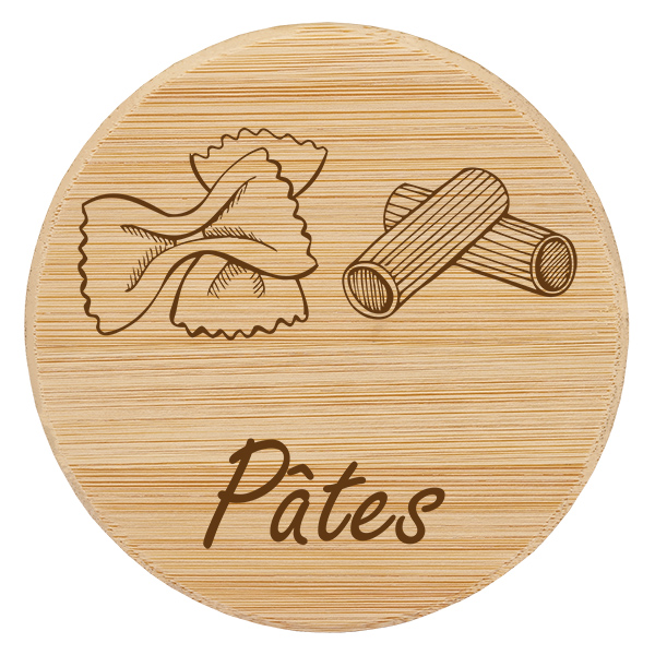 Couvercle en bois "Pâtes" pour WECK RR100 Couvercle en bois "Pâtes" pour WECK RR100
