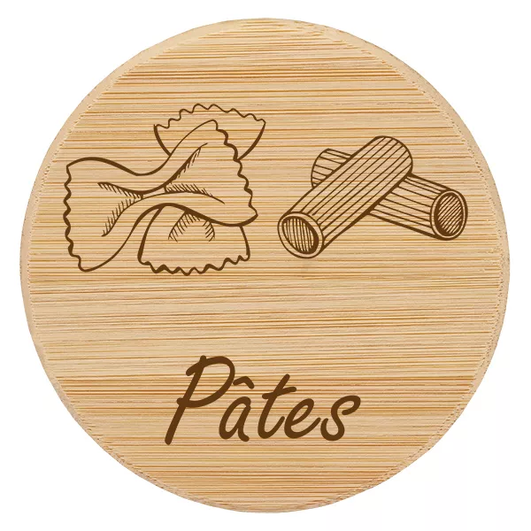 Couvercle en bois "Pâtes" pour WECK RR100 Couvercle en bois "Pâtes" pour WECK RR100