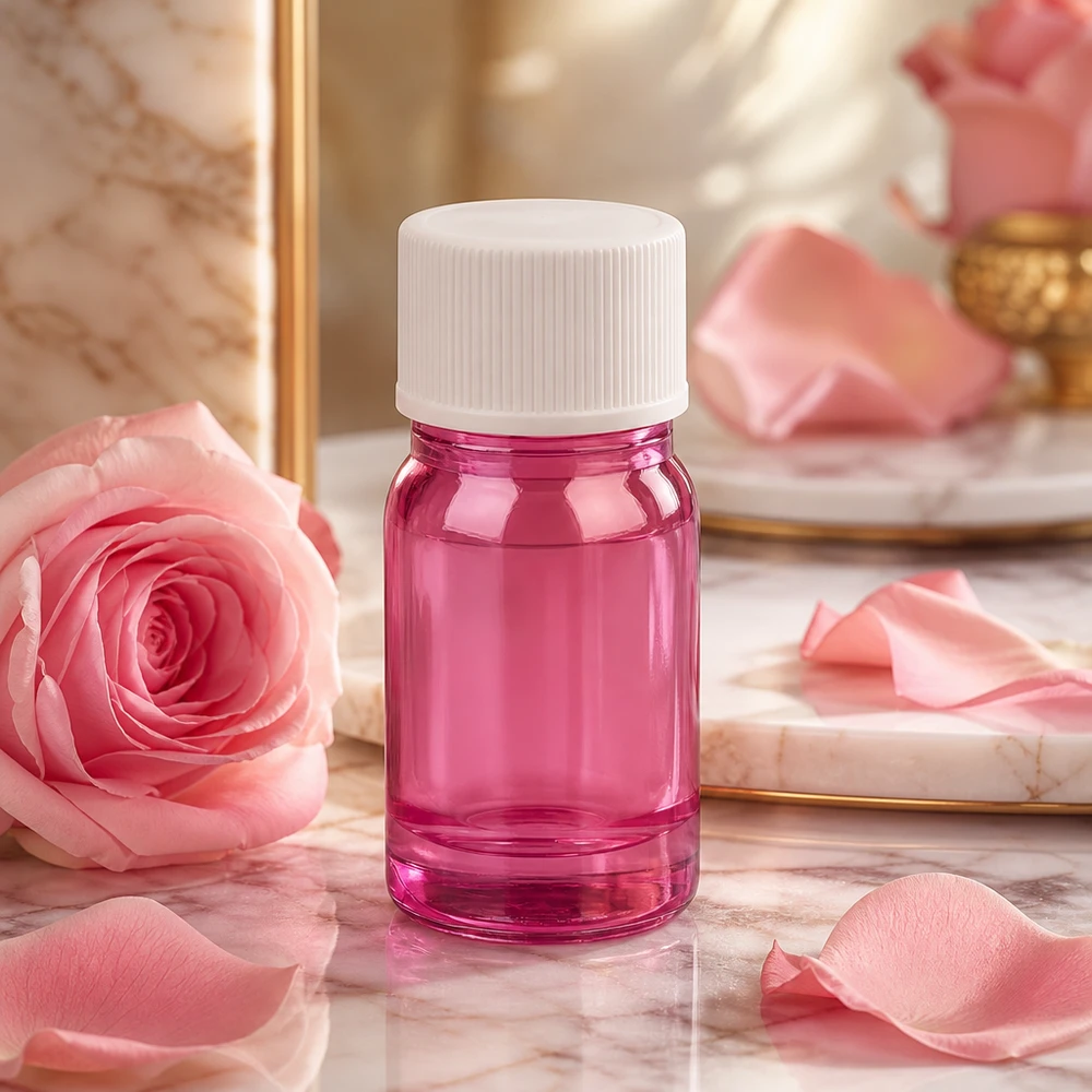 5ml lahvička s 11mm šroubovacím uzávěrem bílá standardní PurpleLine UT18/5 5ml PurpleLine Flasche aus UV-schützendem Violettglas für lichtempfindliche Substanzen