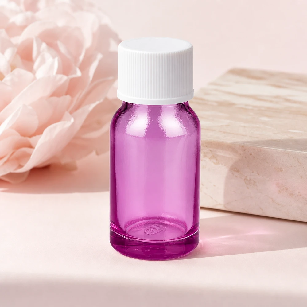 10ml láhev se šroubovacím uzávěrem 11 mm bílá standardní PurpleLine UT18/10 Elegante 10ml Flasche in violettem Glas kombiniert Funktionalität mit ansprechendem Design