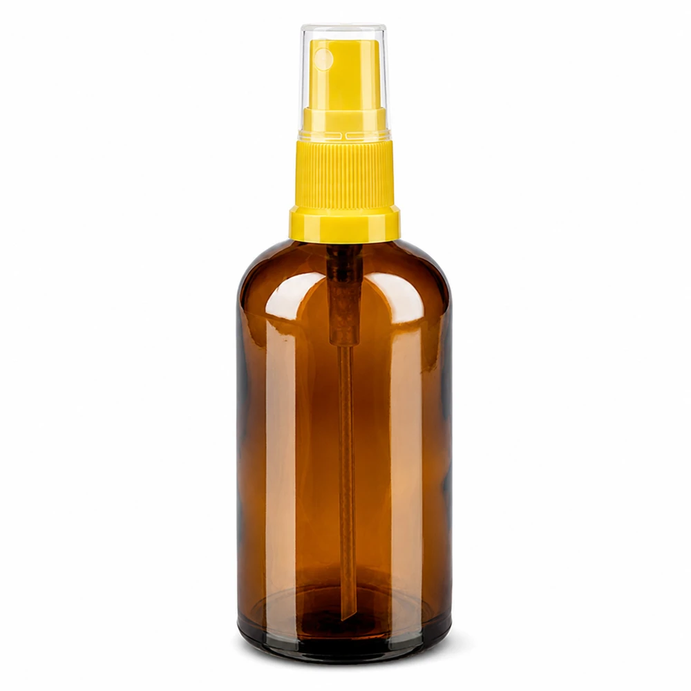 Leere Sprayflasche 100ml braun transparent ideal für DIY Kosmetik und Reiniger