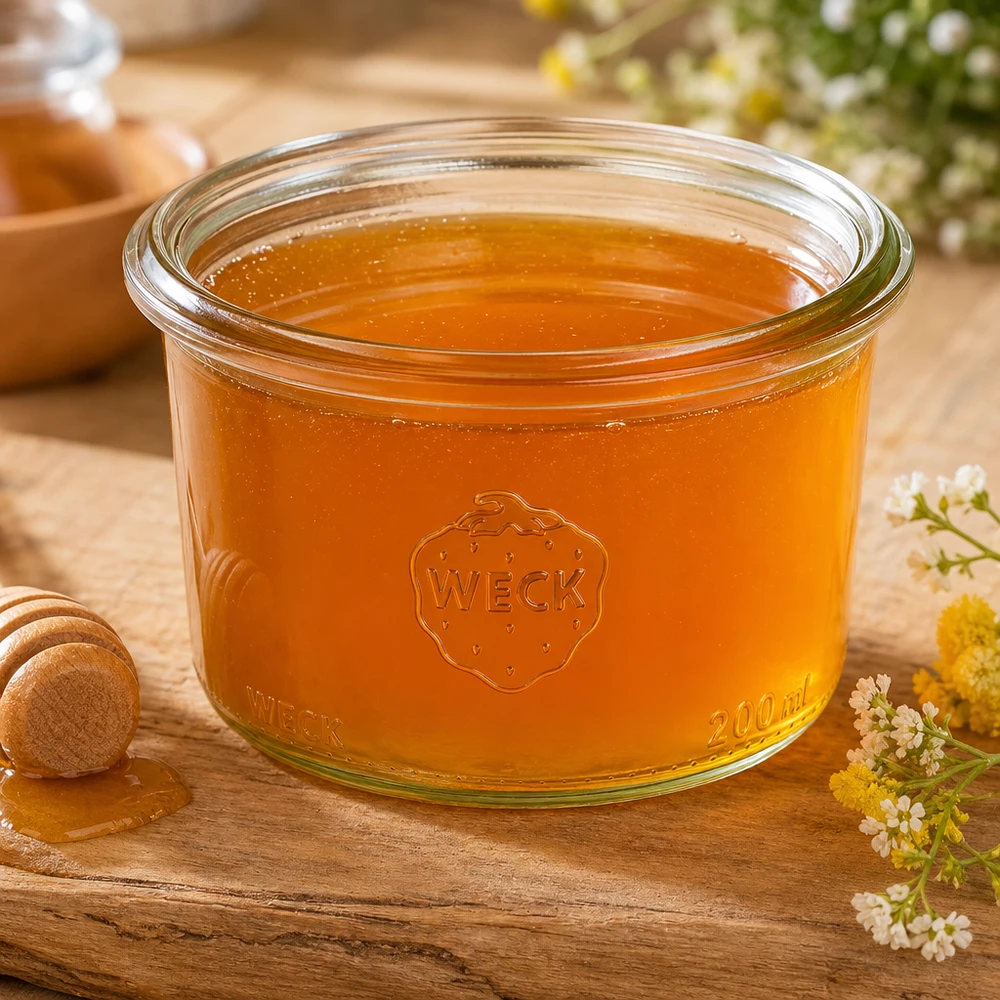 200ml zavařovací sklenice WECK RR80 se silikonovým silikonem - silikonová sklenice se silikonovým silikonem.