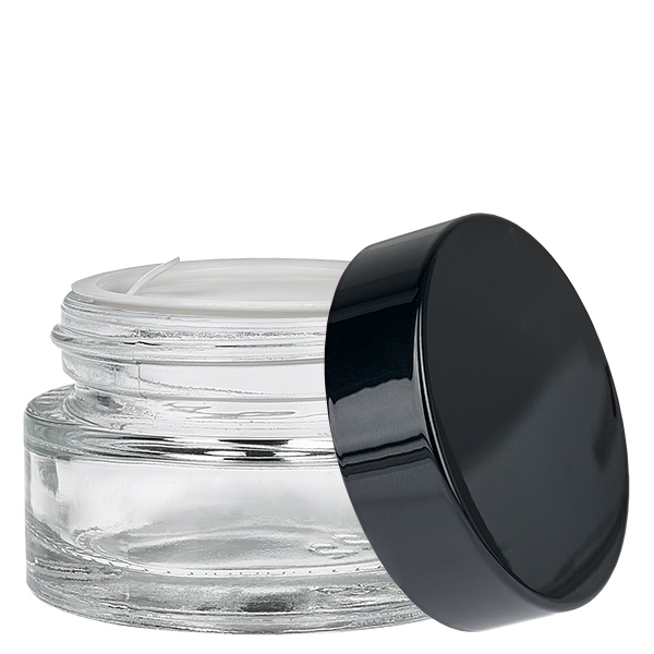 Skleněná dóza 20ml čirá s vkládacím víčkem UNiTWIST. Skleněná dóza 20ml čirá s vkládacím víčkem UNiTWIST.