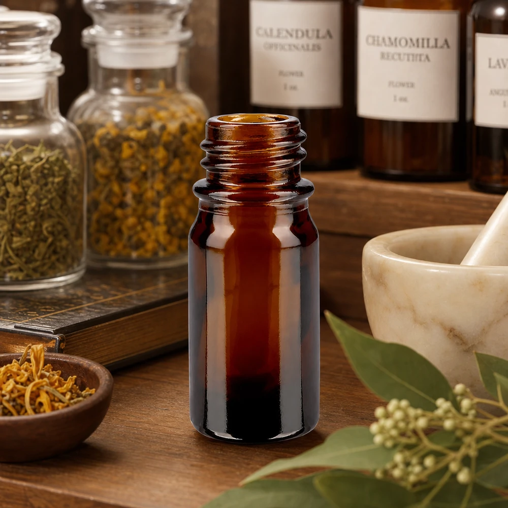 Chemikalienresistente ApoGlas Braunglasflasche 5ml für Labor und pharmazeutische Anwendungen