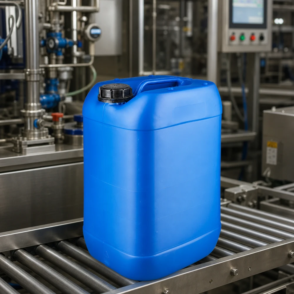 Kanystr 25 litrů modrý se šroubovacím uzávěrem s pojistkou proti otevření. UN-zugelassener Kanister 25 Liter in Blau mit auslaufsicherem Originalitätsverschluss
