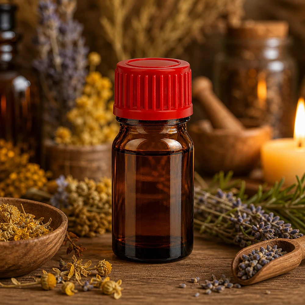 5ml lahvička 11mm šroubovací uzávěr červená Standard BrownLine UT18/5 Wissenschaftliche 5ml Glasflasche BrownLine Qualität mit standardisiertem UT18/5 Gewinde in Rot