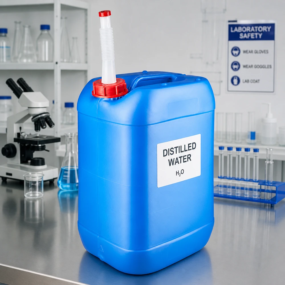 Kanystr 25 litrů modrý s výpustným potrubím Flex Stabiler Transportkanister 25 Liter in Blau mit integriertem Tragegriff und Flex-Auslaufrohr