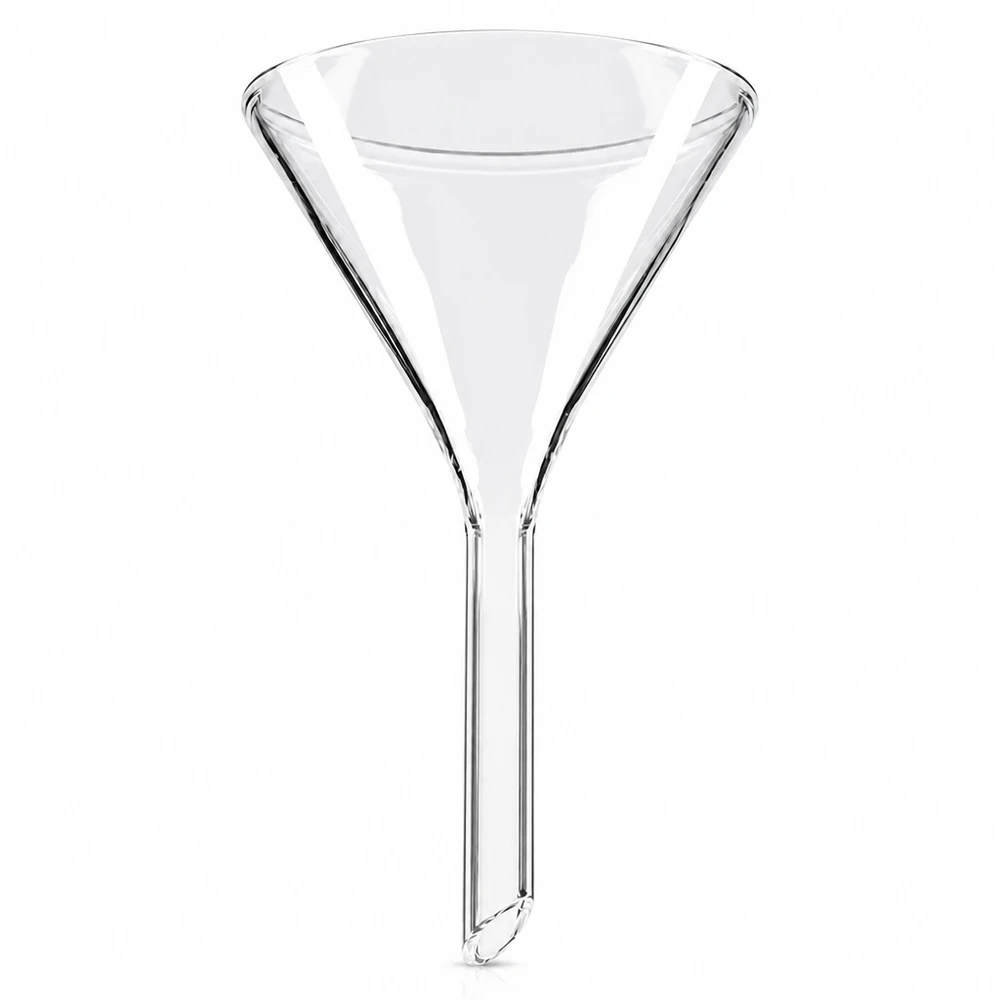 Trychtýř ø55mm sodnovápenatý, úhel 60°, krátký styl Kalk-Soda-Glas Trichter in mittlerer Größe 55mm perfekt für Haushalts- und Laborarbeiten geeignet