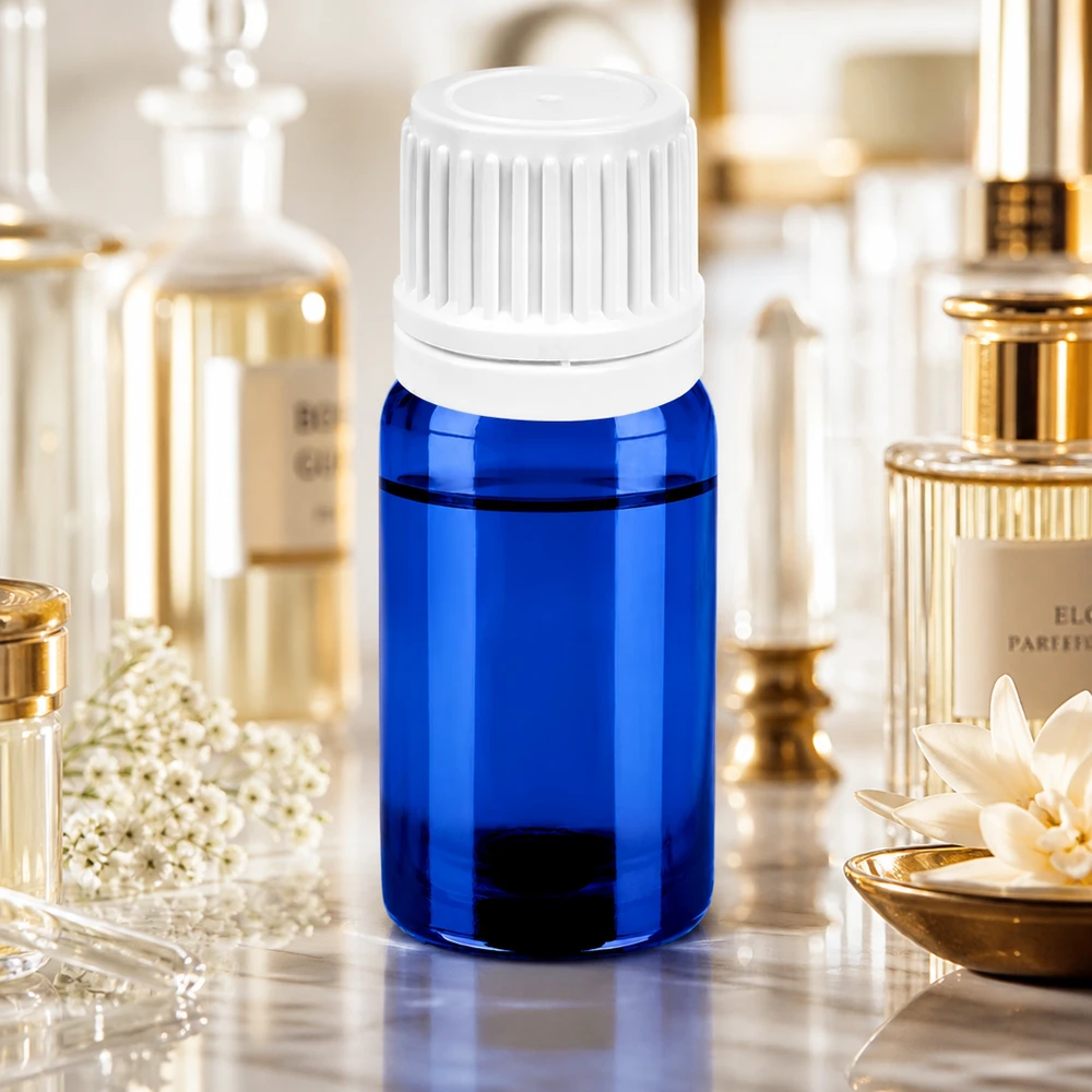 UV-schützende blaue 5ml Tropfflasche mit weißem Verschluss für lichtempfindliche Substanzen