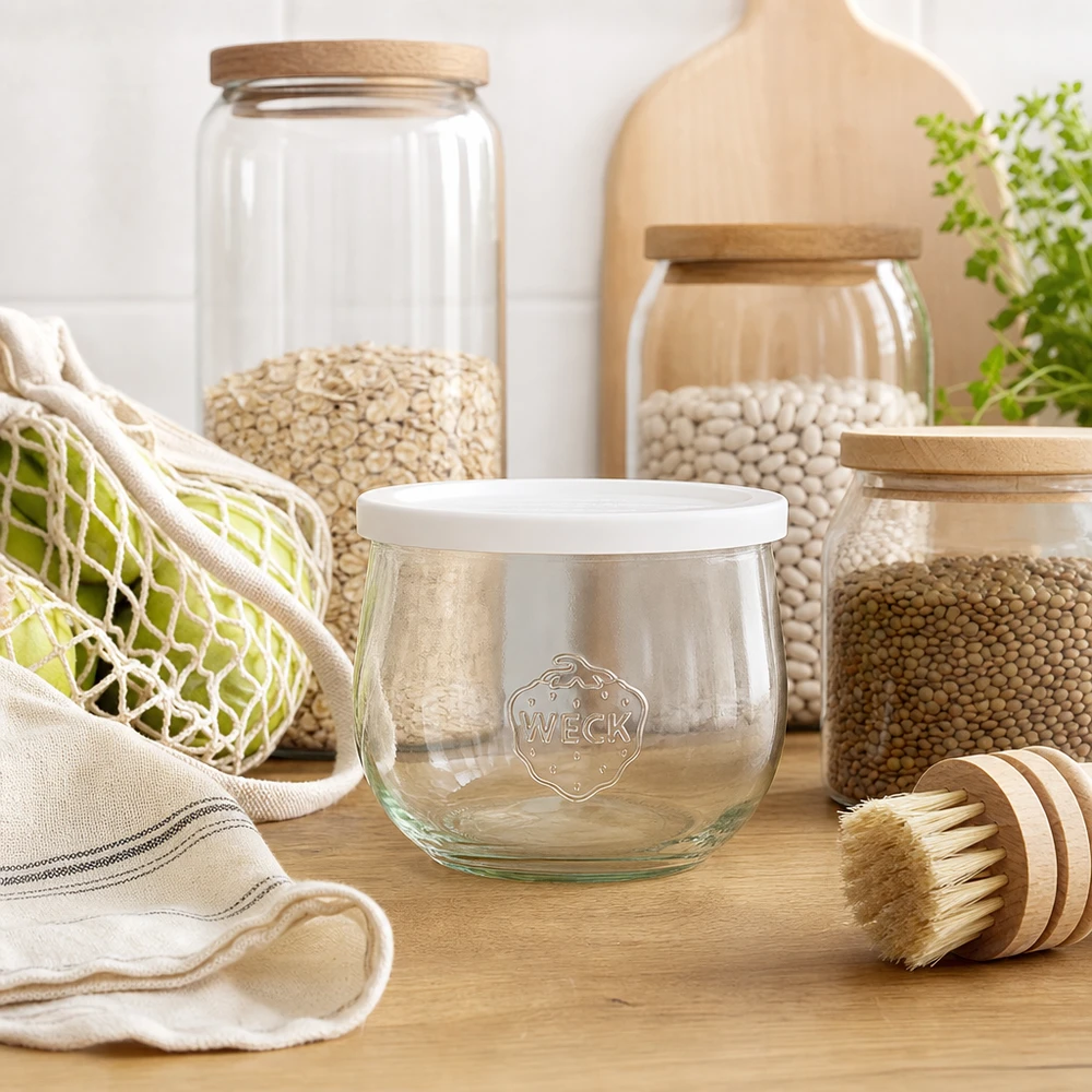 WECK Tulpenglas 580ml RR100 zur Aufbewahrung von Hülsenfrüchten und Getreide in nachhaltiger Zero-Waste-Küche