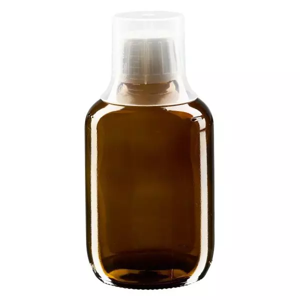 200ml lahvička na léky hnědá, s uzávěrem proti otevření s dávkovacím kalíškem 30ml ApoGlas 200ml lahvička na léky hnědá, s uzávěrem proti otevření s dávkovacím kalíškem 30ml ApoGlas