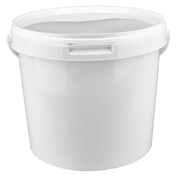Vědro 5,6L z bílého polypropylenového plastu s víkem Vědro 5,6L z bílého polypropylenového plastu s víkem