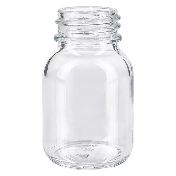 50ml láhev se širokým hrdlem z čirého skla