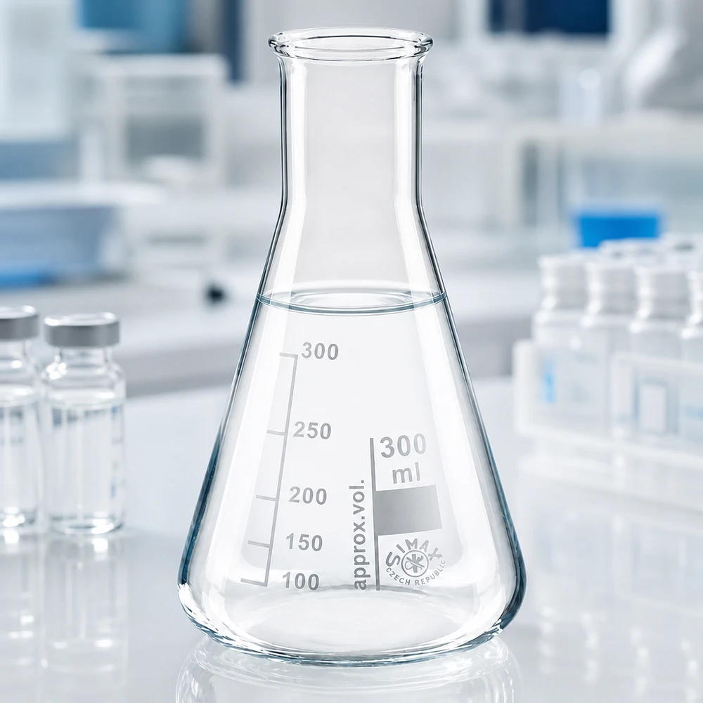 Erlenmeyerova baňka 300 ml s úzkým hrdlem Erlenmeyerova baňka 300 ml s úzkým hrdlem